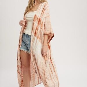 Tie-Dye Kimono Cardigan